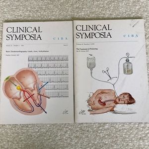 2 CIBA CLINICAL SYMPOSIA: Basic EKG 1983 & Poison Treatment 1978, F. Netter MD